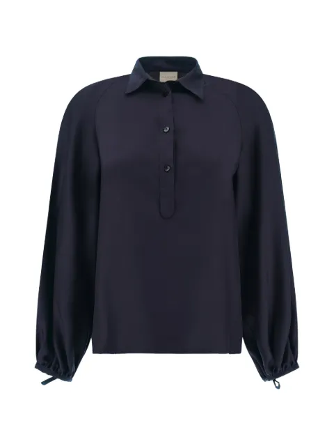 Paul & Shark silk balloon-sleeve blouse