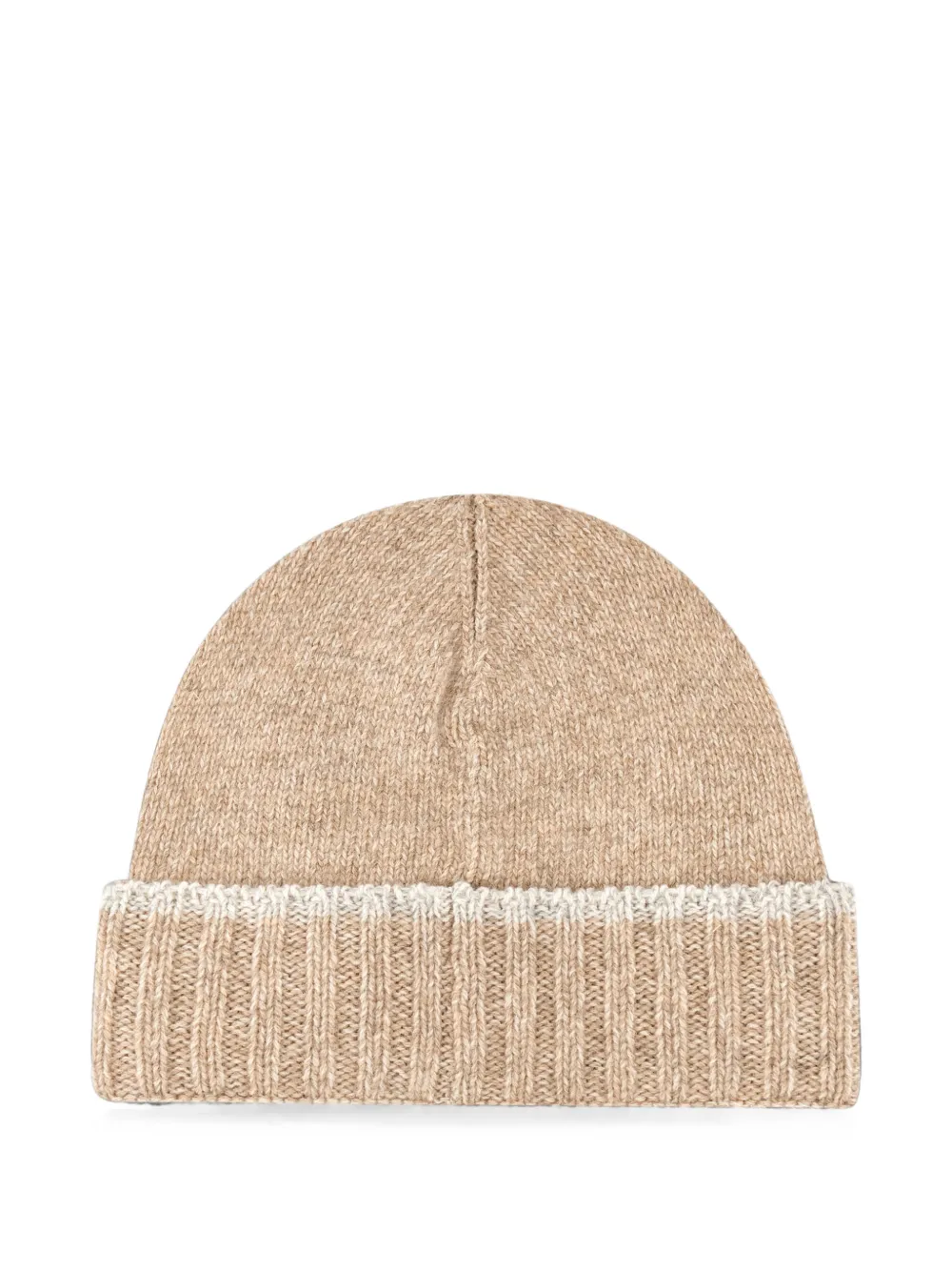 Paul & Shark Ribgebreide muts Beige