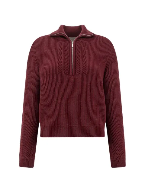 Paul & Shark ribbed-knit half-zip sweater