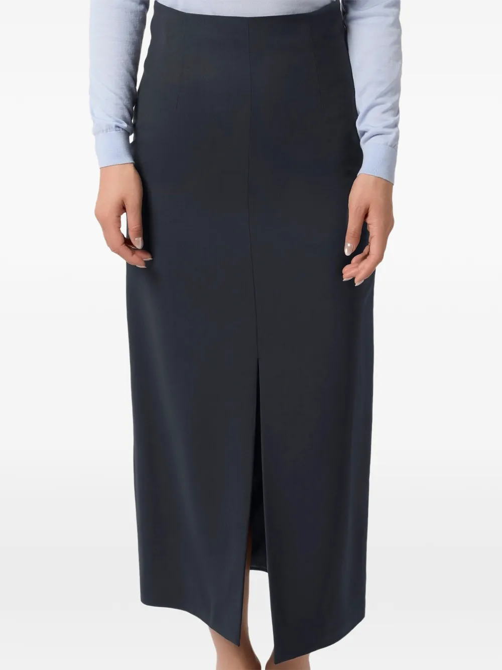 Paul & Shark Tech Wool midi-kokerrok Blauw