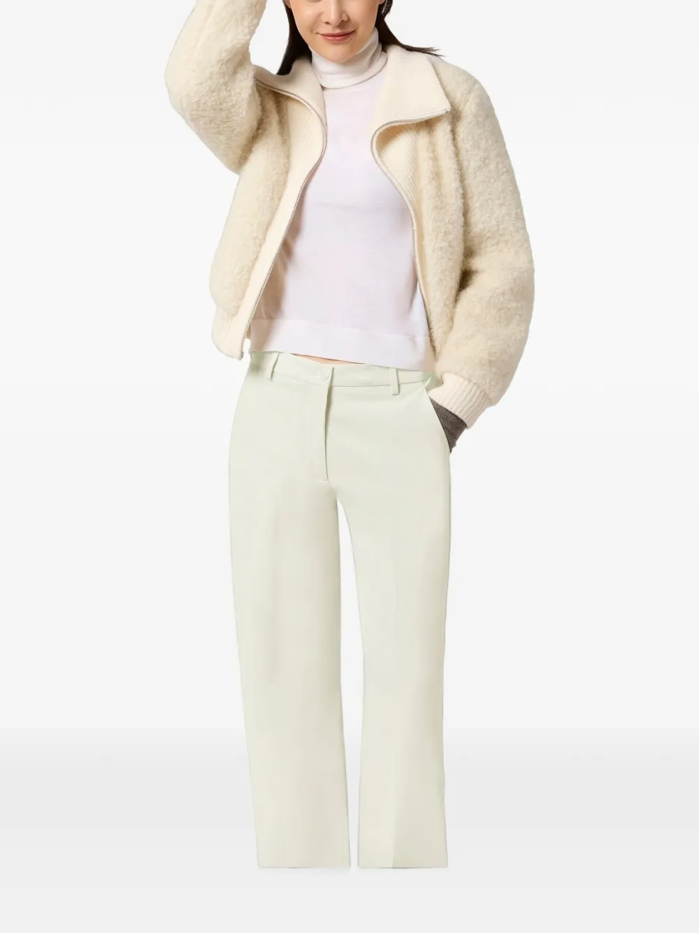 Paul & Shark X-Soft stretch-twill palazzo broek Beige