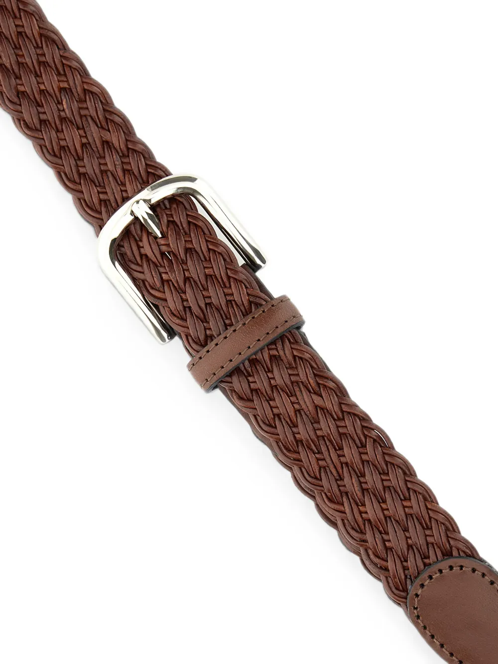Paul & Shark Geweven leren riem Bruin