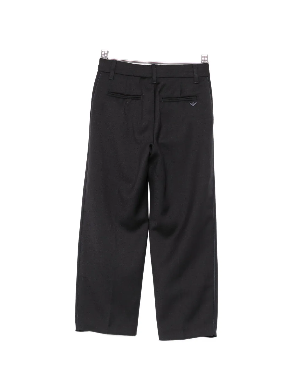 Emporio Armani Kids pleated straight-leg trousers Zwart