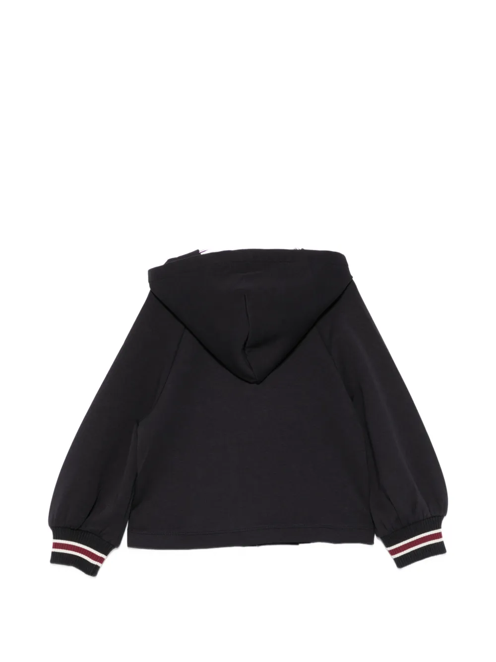 Emporio Armani Kids Hoodie met logo-patch en drukknopen Blauw