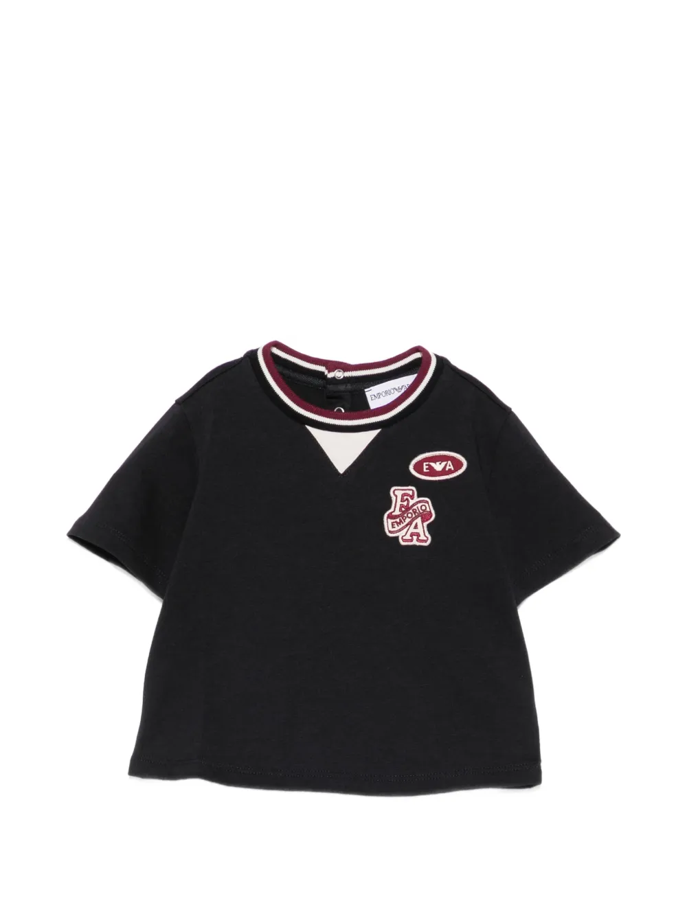 Emporio Armani Kids T-shirt con applicazione logo - Blu