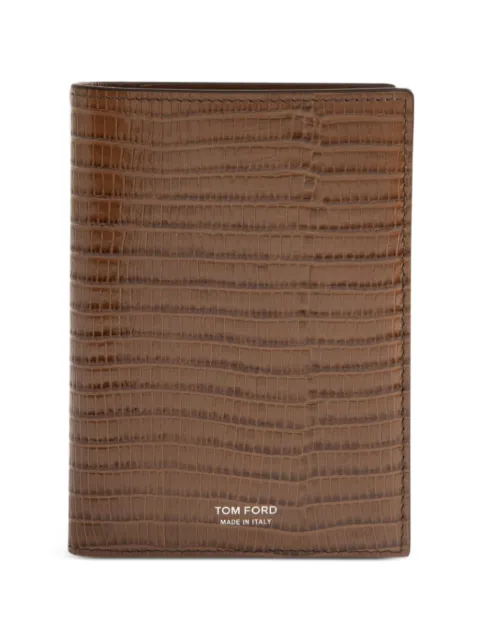 TOM FORD funda para pasaporte de cuero con efecto de piel de lagarto