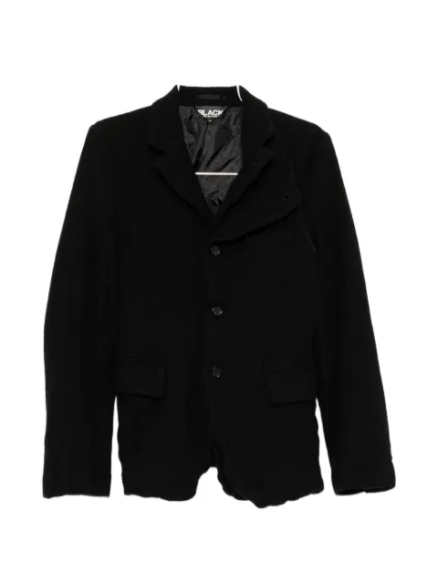 Black Comme Des Garçons layered button-fastening blazer
