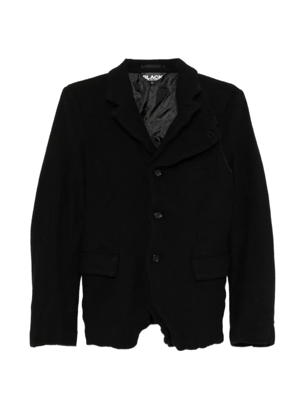 Black Comme Des Garçons 分层式纽扣开合西装夹克 | 黑色 | Image 1