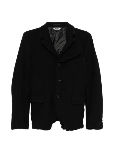 Black Comme Des Garçons layered button-fastening blazer