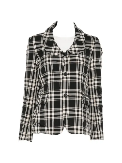 Black Comme Des Garçons check single-breasted blazer