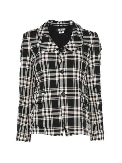 Black Comme Des Garçons check single-breasted blazer