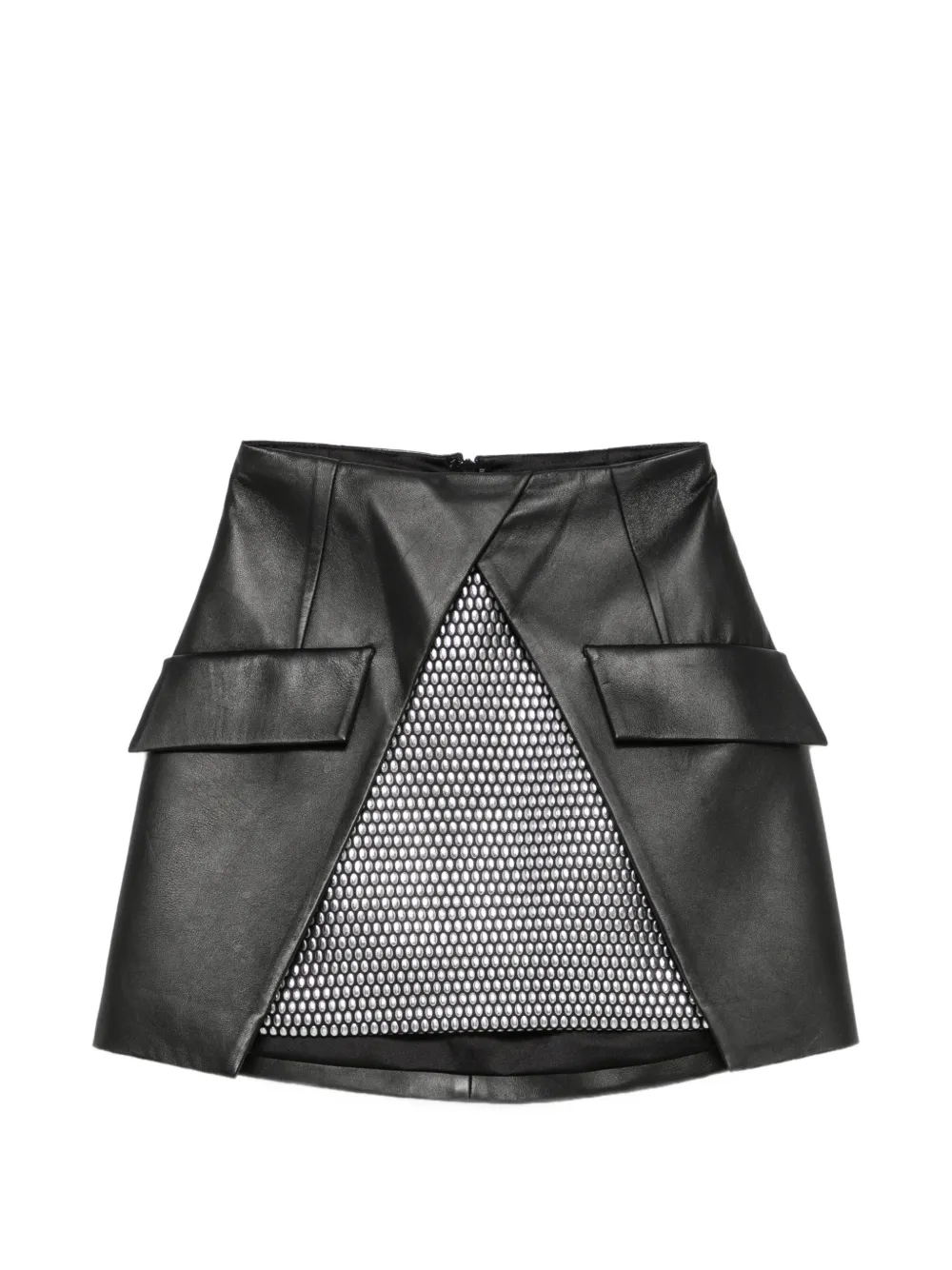MITILIANE COUTURE stud-embellished paneled mini skirt - Nero