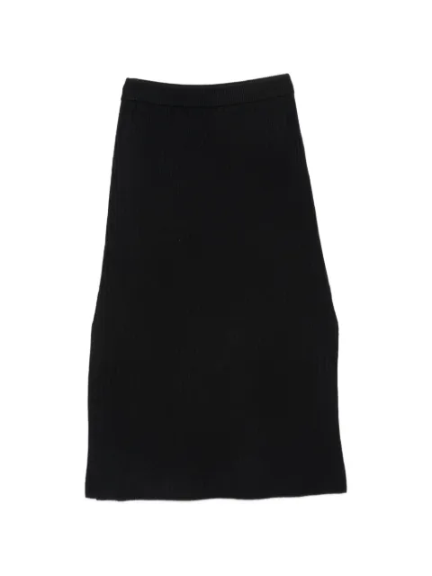 A.P.C. falda midi de punto de canalé con abertura lateral