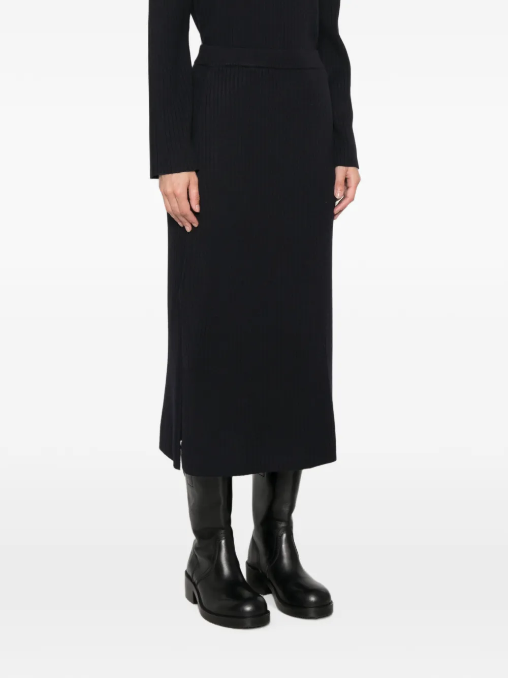 A.P.C. Ribgebreide rok Zwart