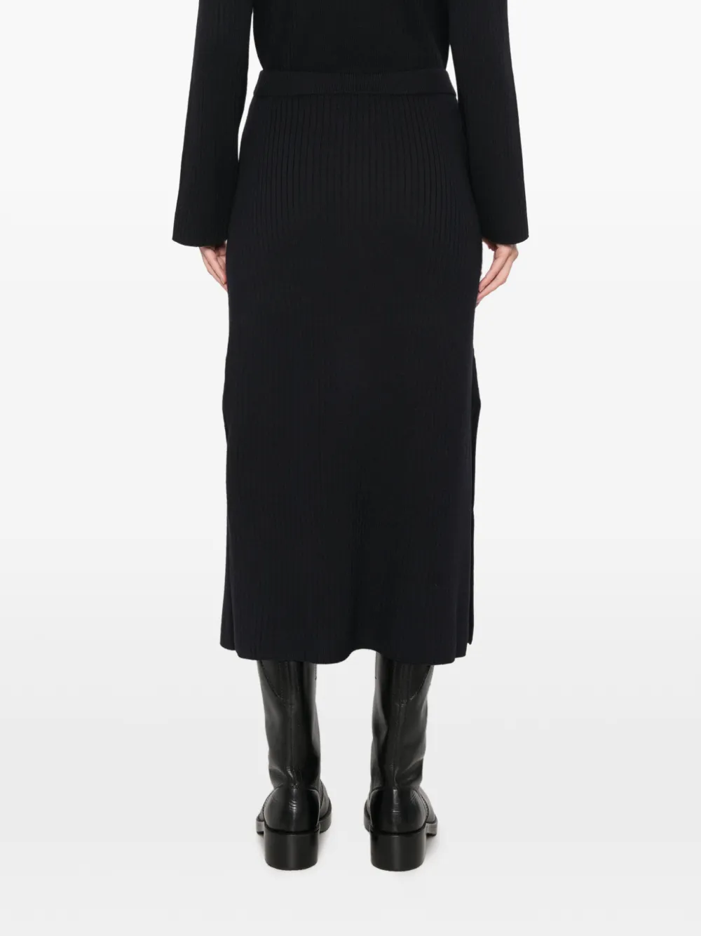 A.P.C. Ribgebreide rok Zwart