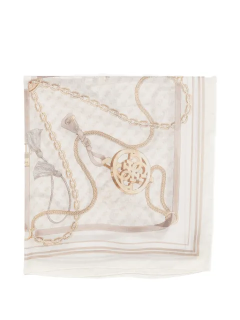 GUESS USA logo-print tassel-detail scarf
