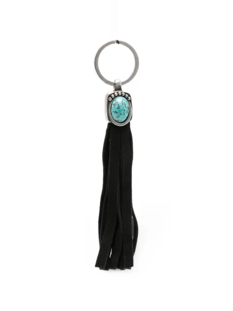 ERALDO turquoise-embellished fringed keyring