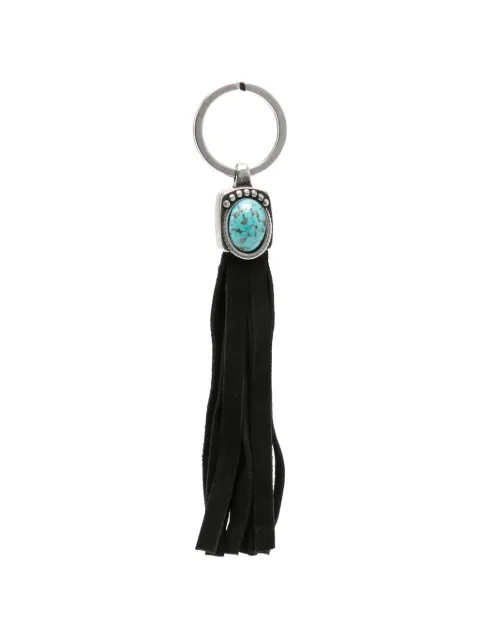 ERALDO turquoise-embellished fringed keyring