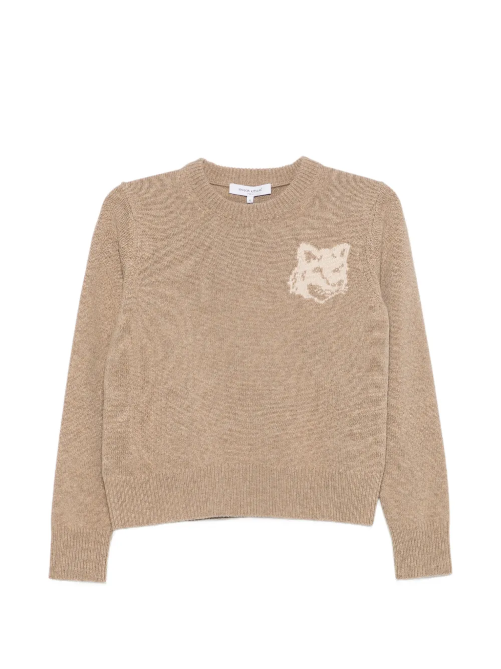 Maison Kitsuné Fox Head intarsia-knit sweater