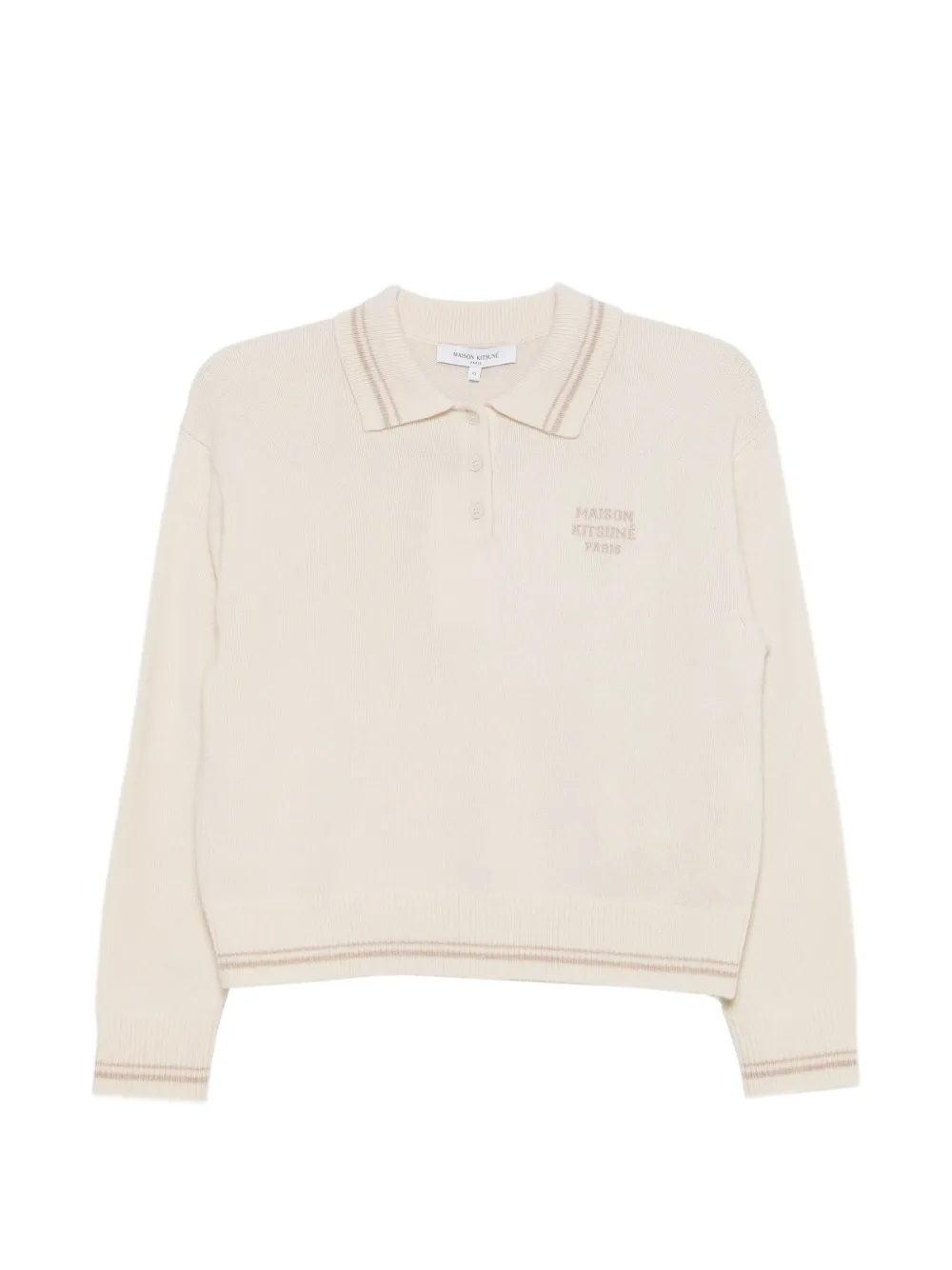 Maison Kitsuné logo-embroidered striped-trim sweater