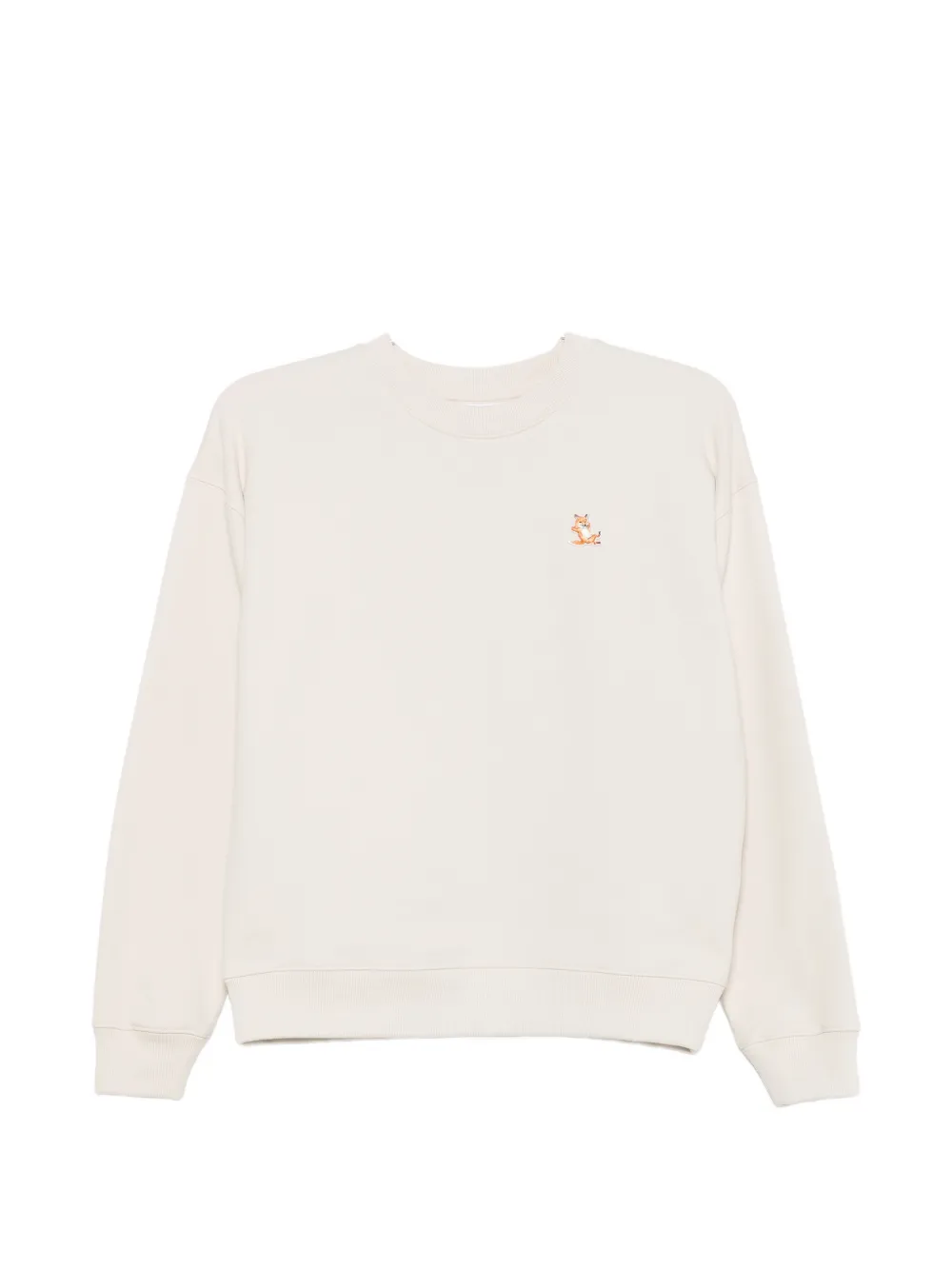 Maison Kitsuné Chillax Fox-patch sweater - Toni neutri