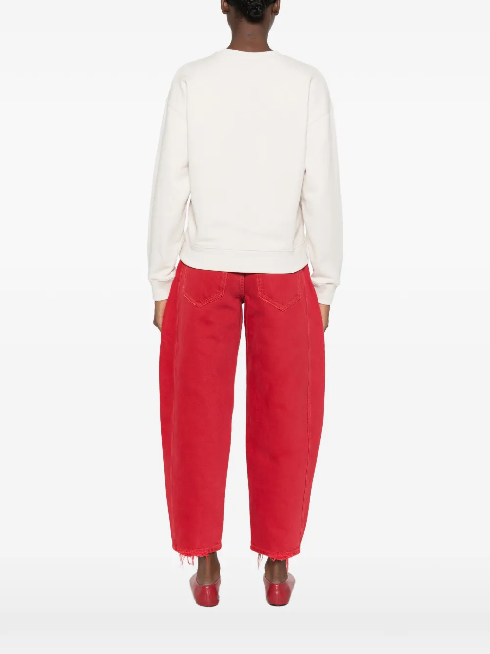 Maison Kitsuné Chillax trui met vossenpatch Beige