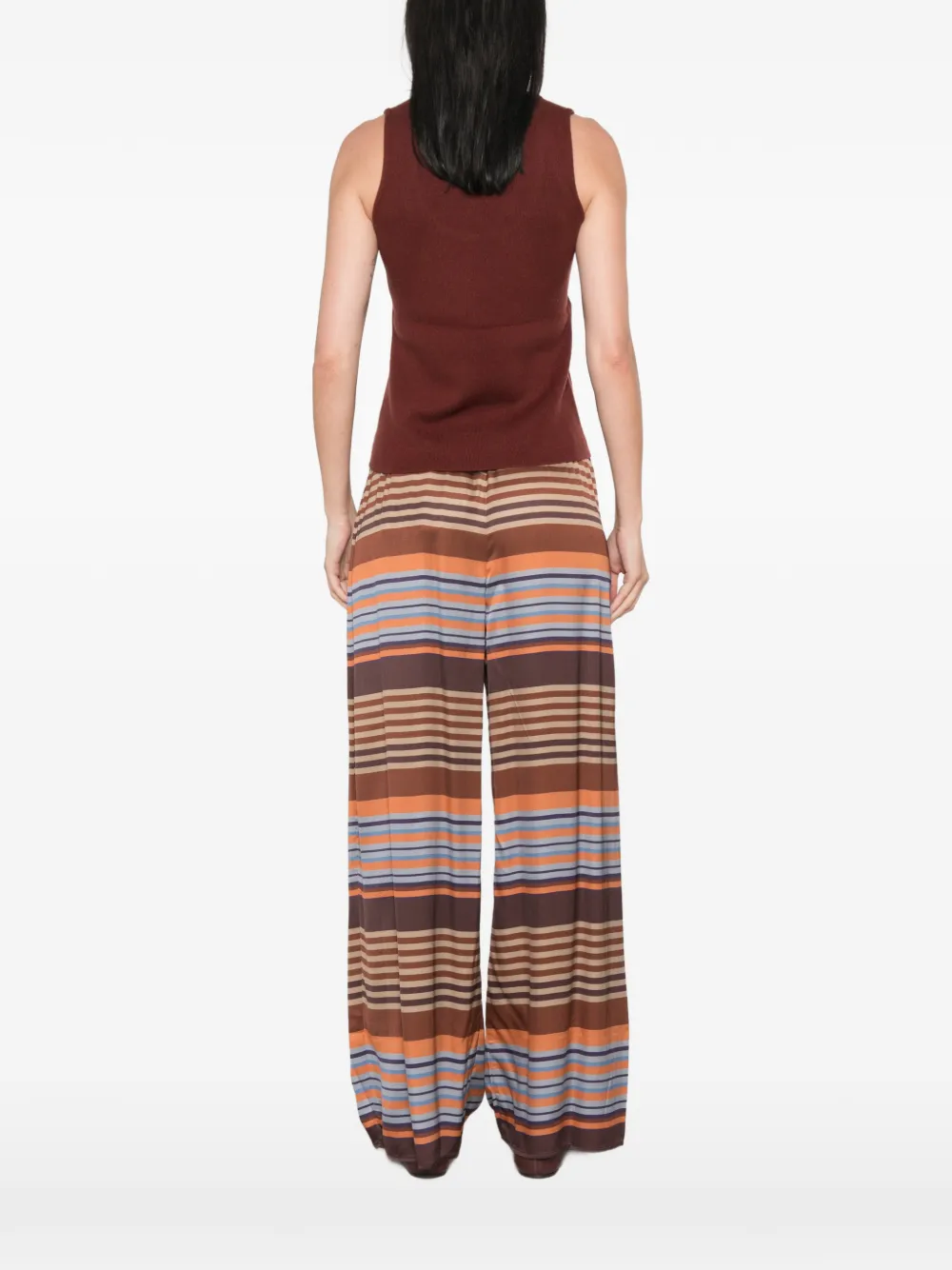 Max Mara Tanktop met suède vlakken en diepe ronde hals Rood