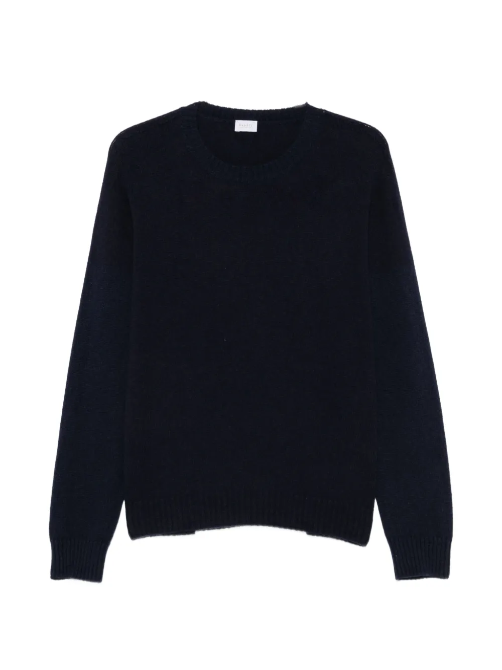 04651 / A TRIP IN A BAG crew-neck ribbed-trim sweater - Blau