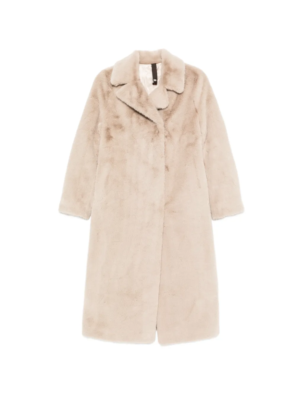 Duno Jas met lammy-effect en ceintuur Beige