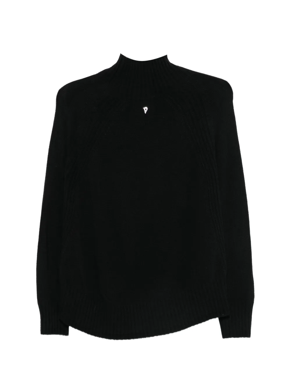 DONDUP Trui met hoge hals en geribbelde afwerking Zwart