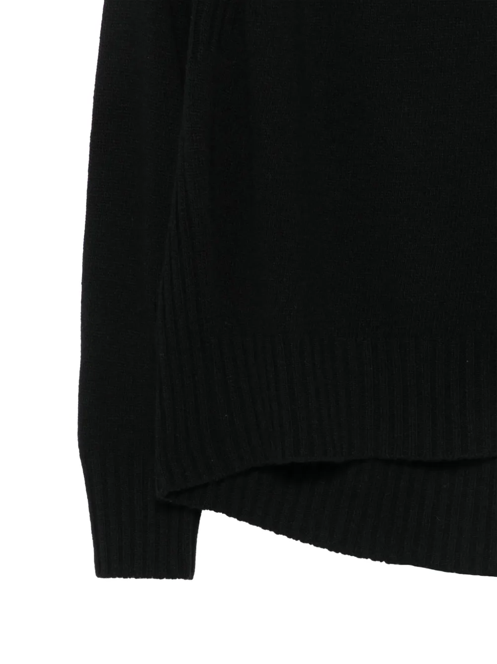 DONDUP Trui met hoge hals en geribbelde afwerking Zwart