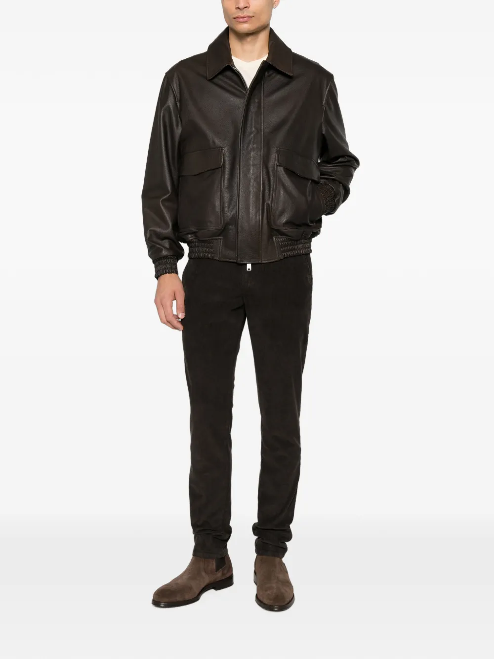 DONDUP Ribfluwelen broek Bruin