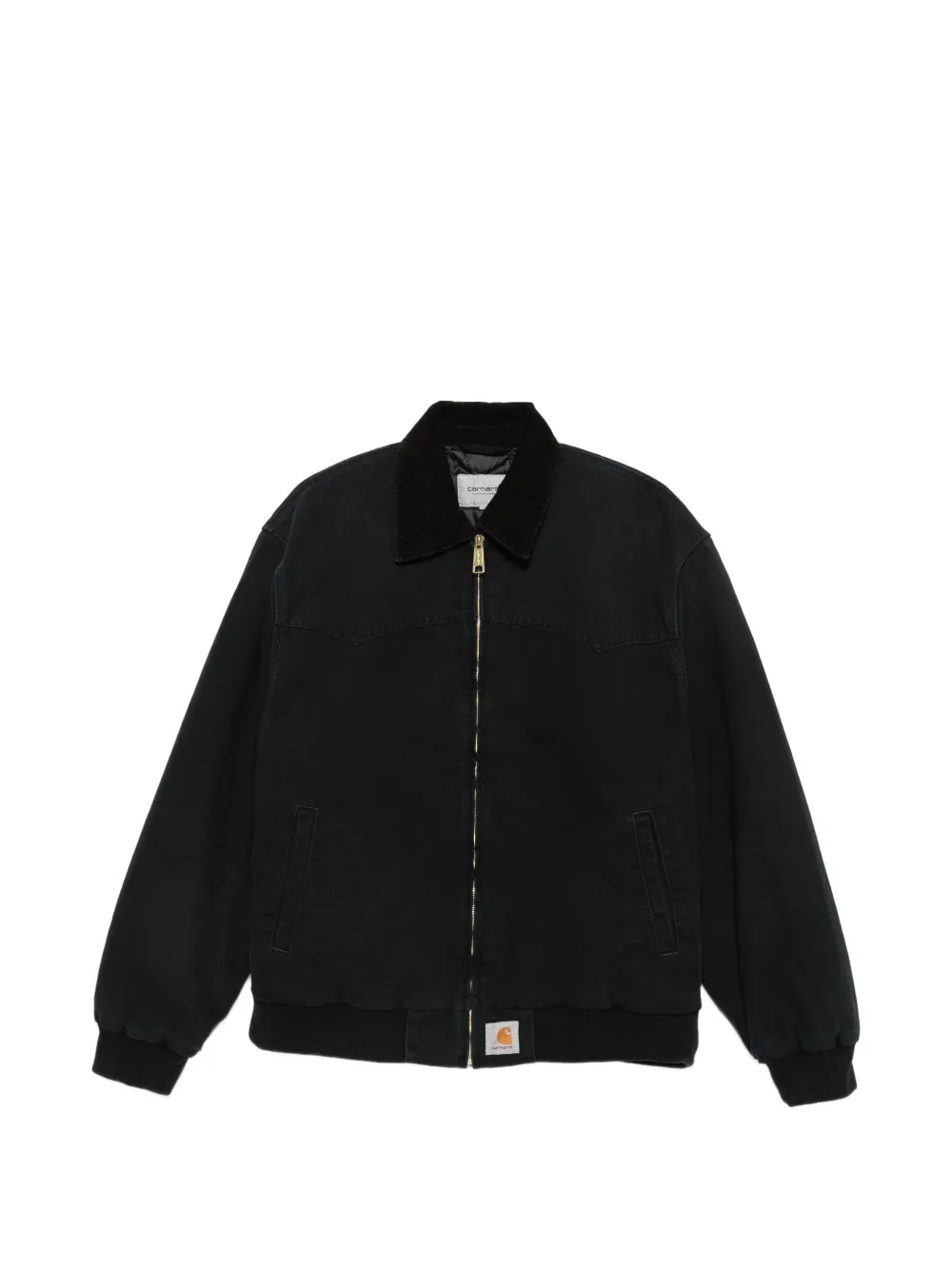 Carhartt WIP corduroy-collar zip-up jacket - Nero