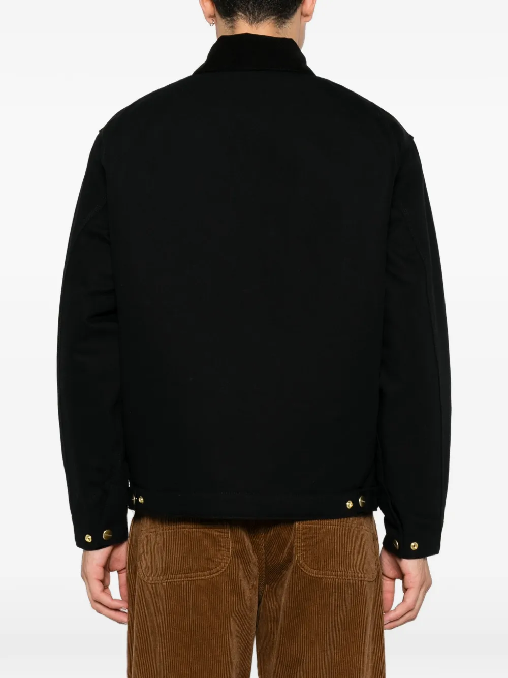 Carhartt WIP OG Detroit shirtjack met logo-patch en rits Zwart