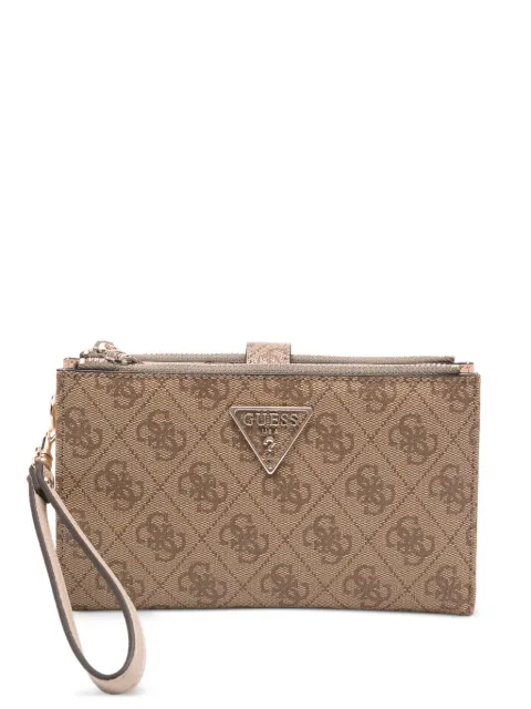 GUESS USA monogram-print wristlet wallet