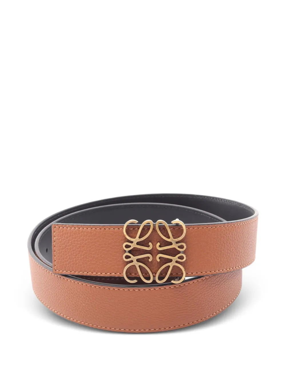 Loewe Pre-Owned Anagram reversible belt - Marrone