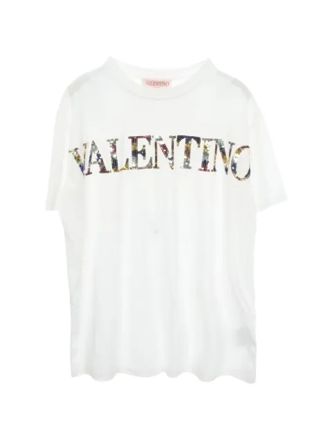 Valentino Garavani Pre-Owned 2010s sequin logo T-shirt
