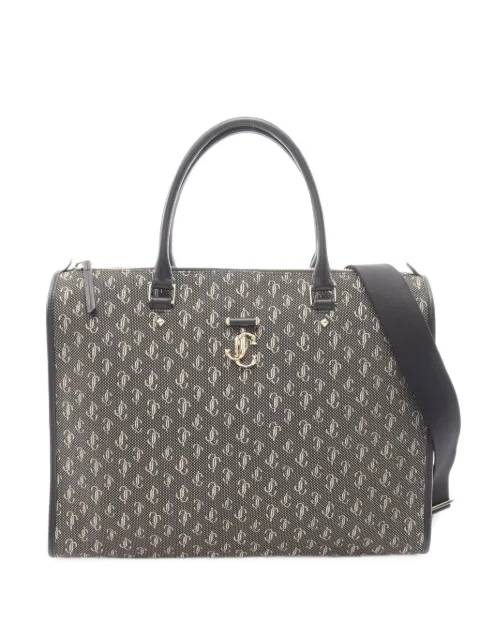 Jimmy Choo Pre-Owned 2010s Webb JC Logo jacquard tote bag