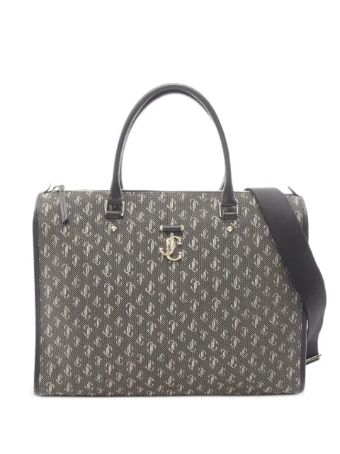 Jimmy Choo Pre-Owned 2010s Webb JC Logo jacquard tote bag