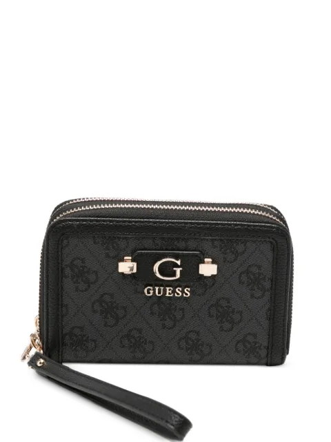 GUESS USA monogram-print logo-plaque purse