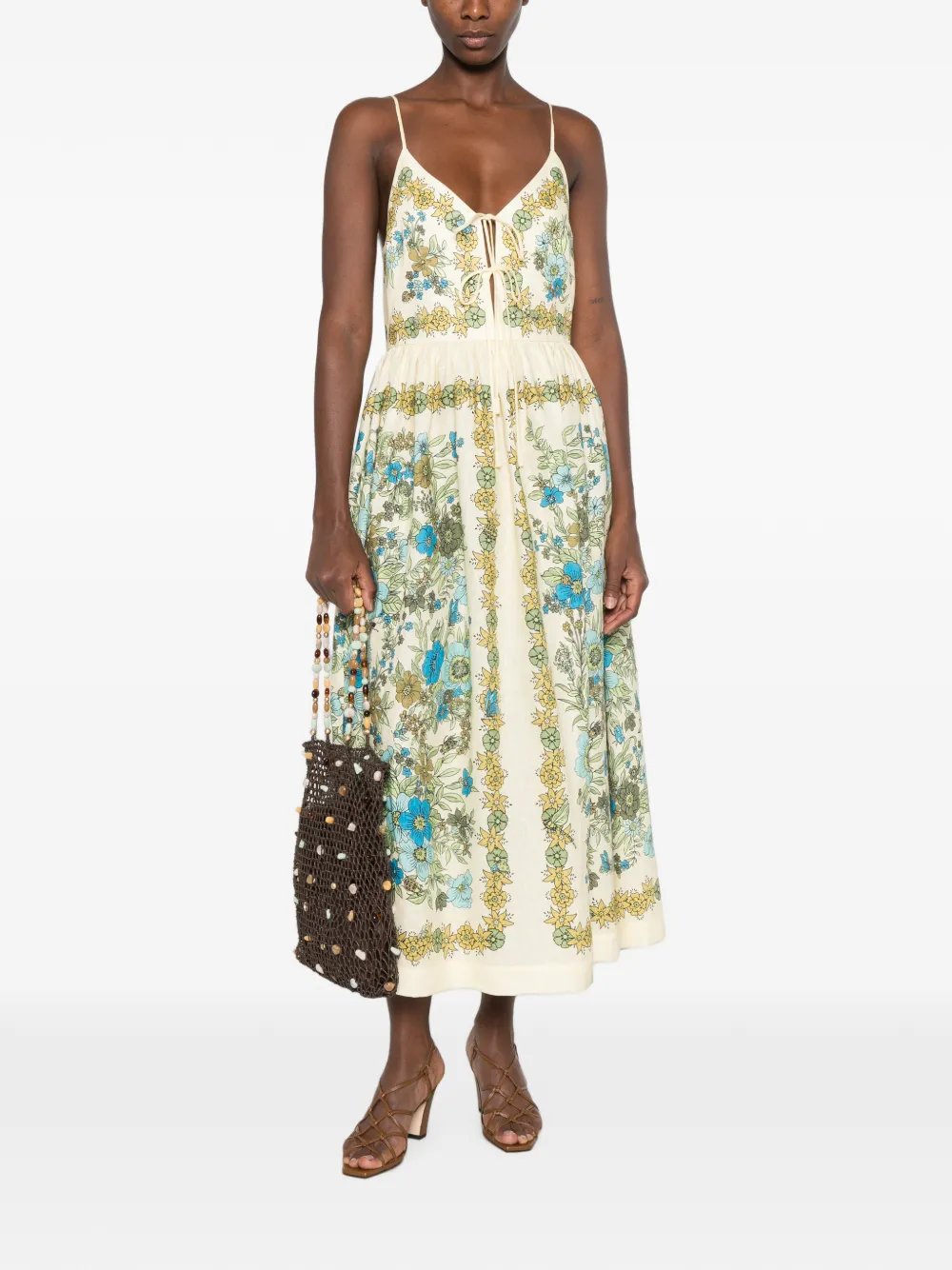 ALEMAIS Midi-jurk Beige