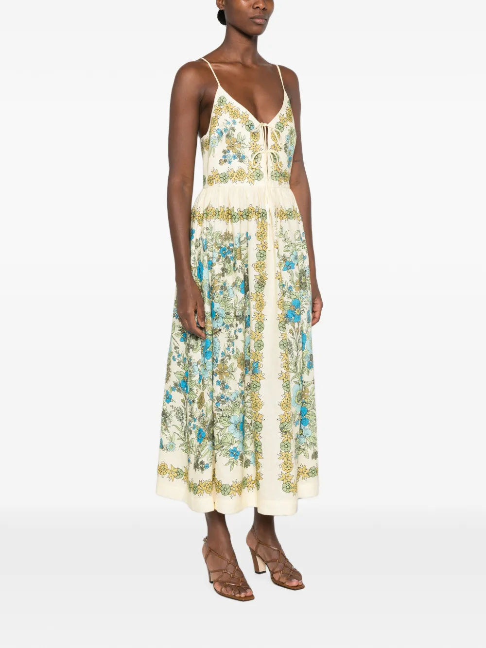 ALEMAIS Midi-jurk Beige
