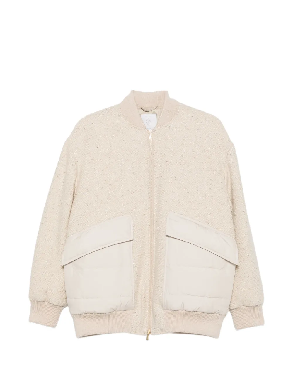 Eleventy herringbone-pattern bomber jacket | Neutrals | Image 1