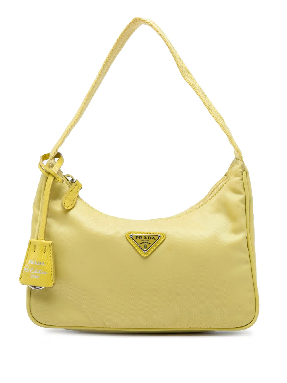 Prada Pre-Owned Borsa a spalla Re Edition 2000 mini in tessuto 2019-2026 - Giallo