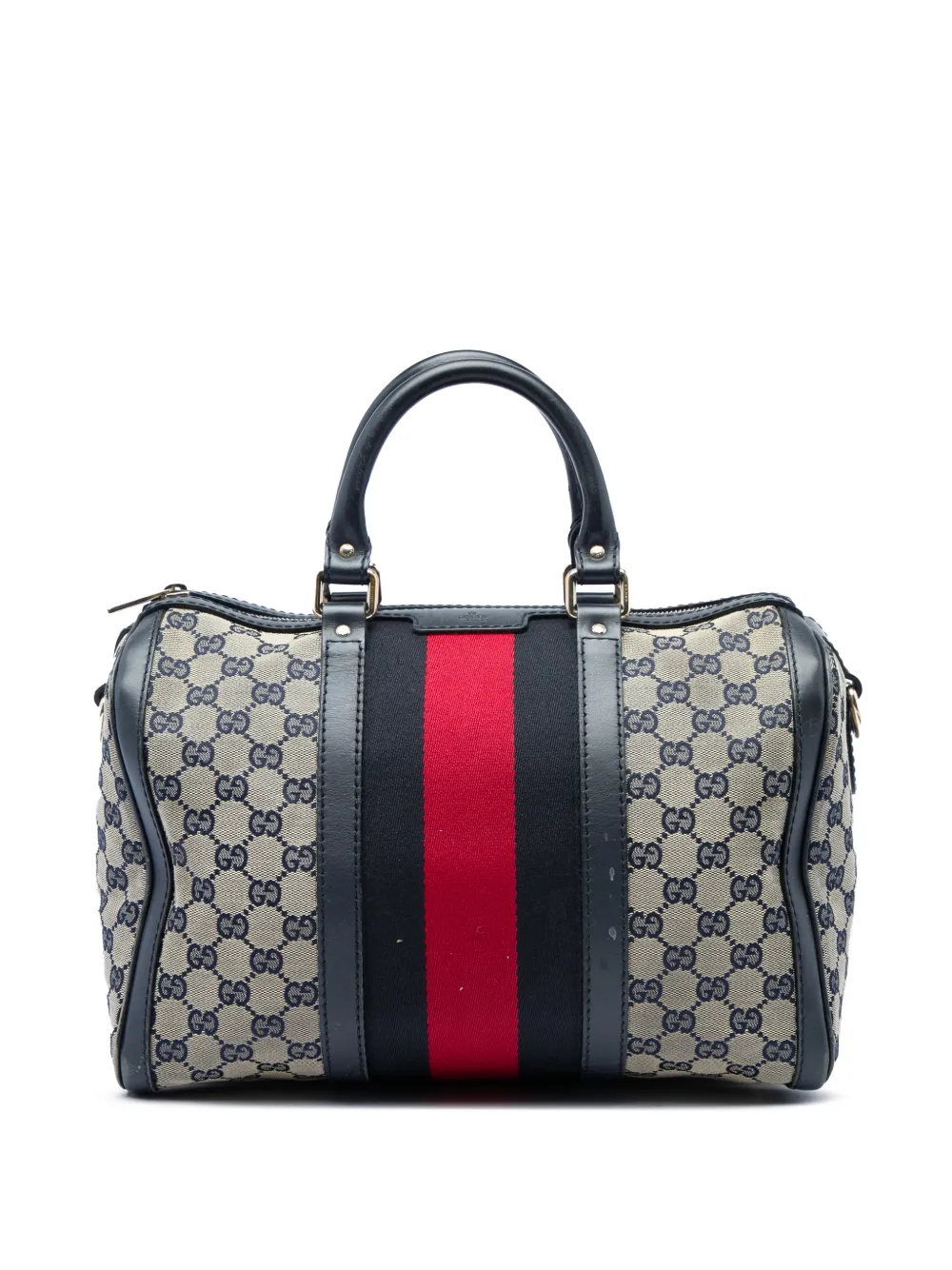 Gucci Pre-Owned 2016-2026 Medium GG Canvas Web Joy Boston Bag satchel - Toni neutri
