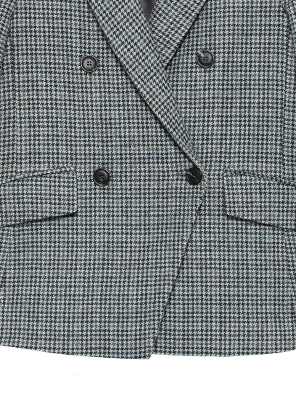 Eleventy Houndstooth Double-breasted Jacket in Blue, view 3