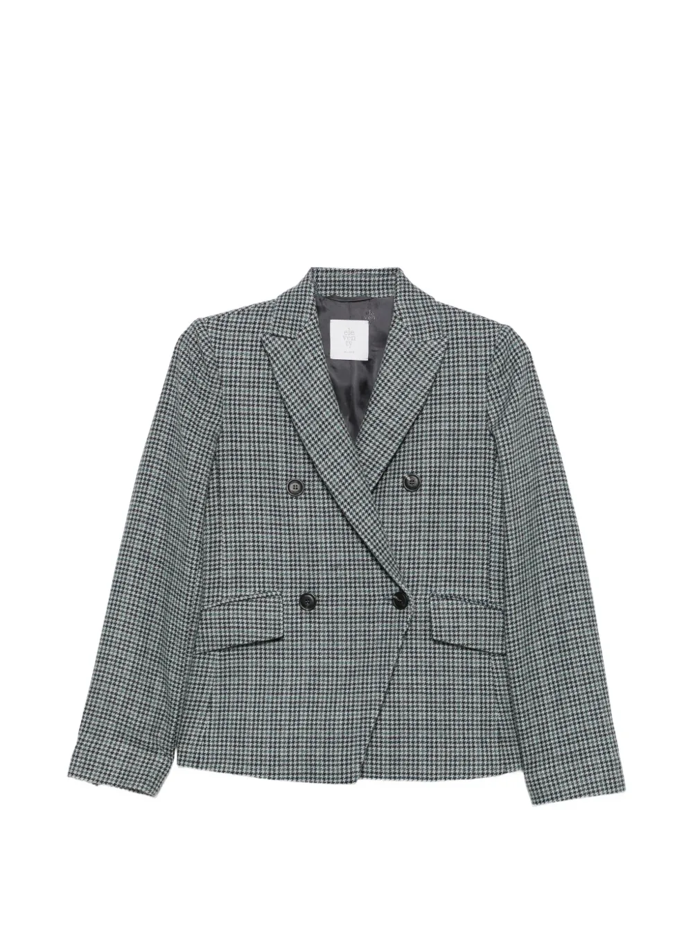 Eleventy houndstooth double-breasted jacket