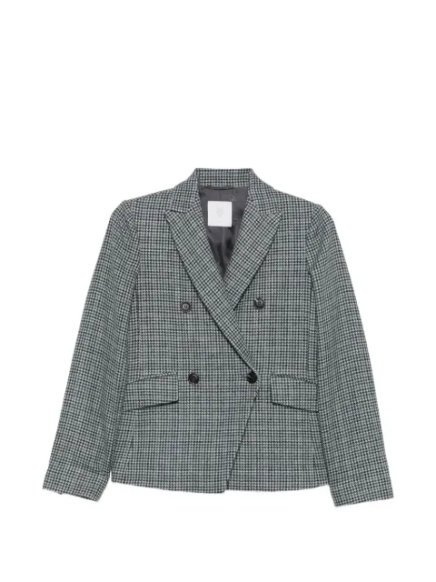 Eleventy houndstooth double-breasted jacket
