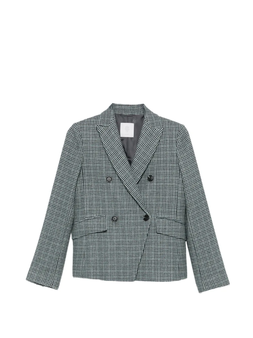 Eleventy houndstooth double-breasted jacket - Blue
