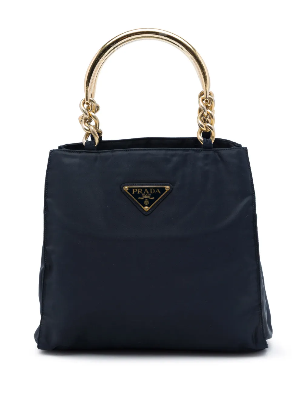 Prada Pre-Owned 2013-2026 Tessuto Metal Handle Bag tote bag - Blu
